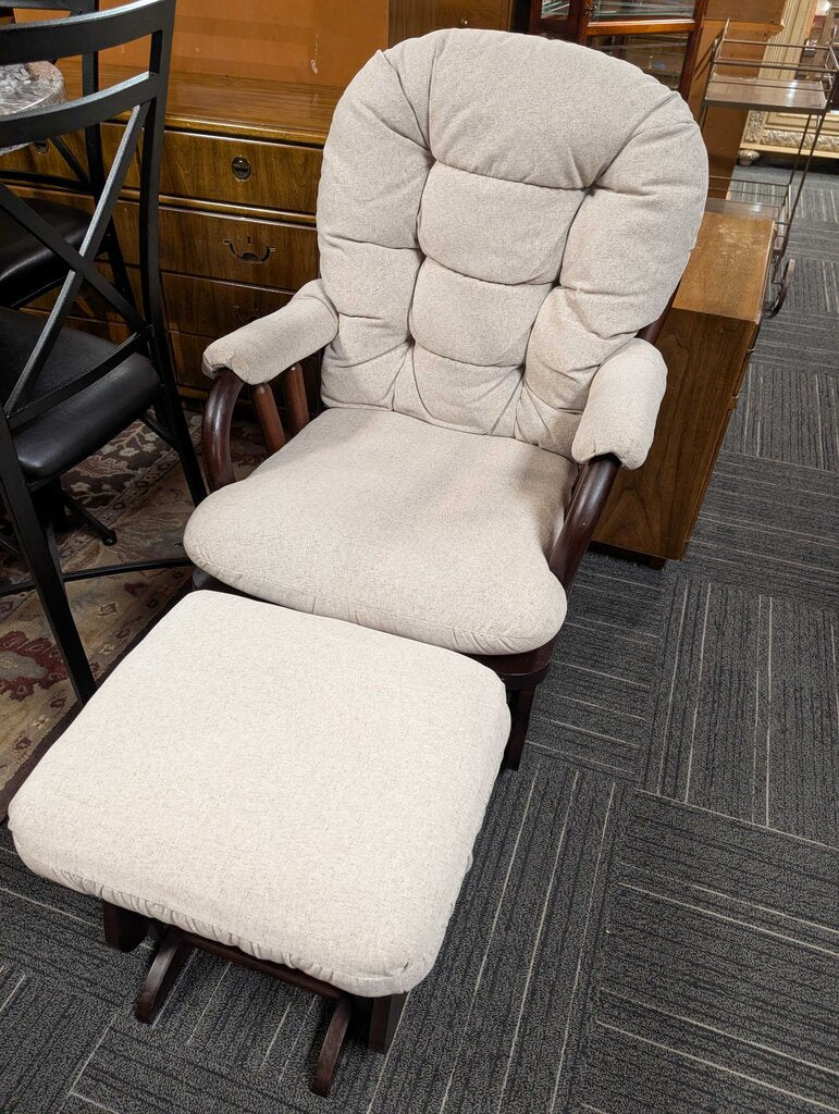 Glider Rocker With Ottoman