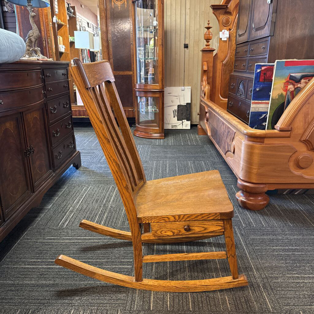Oak Sewing Rocker Circa 1900