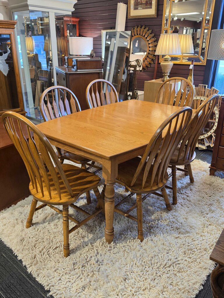 Oak Table With Six Chairs