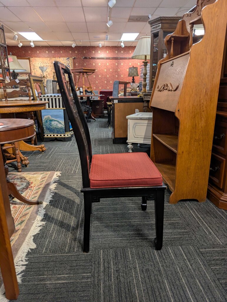 Vintage Oriental Dining Room Table, Ten Chairs, & 2 Leaves