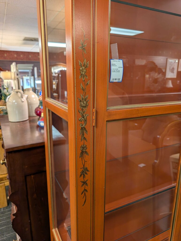 Vintage Tall Curio Cabinet by Drexel
