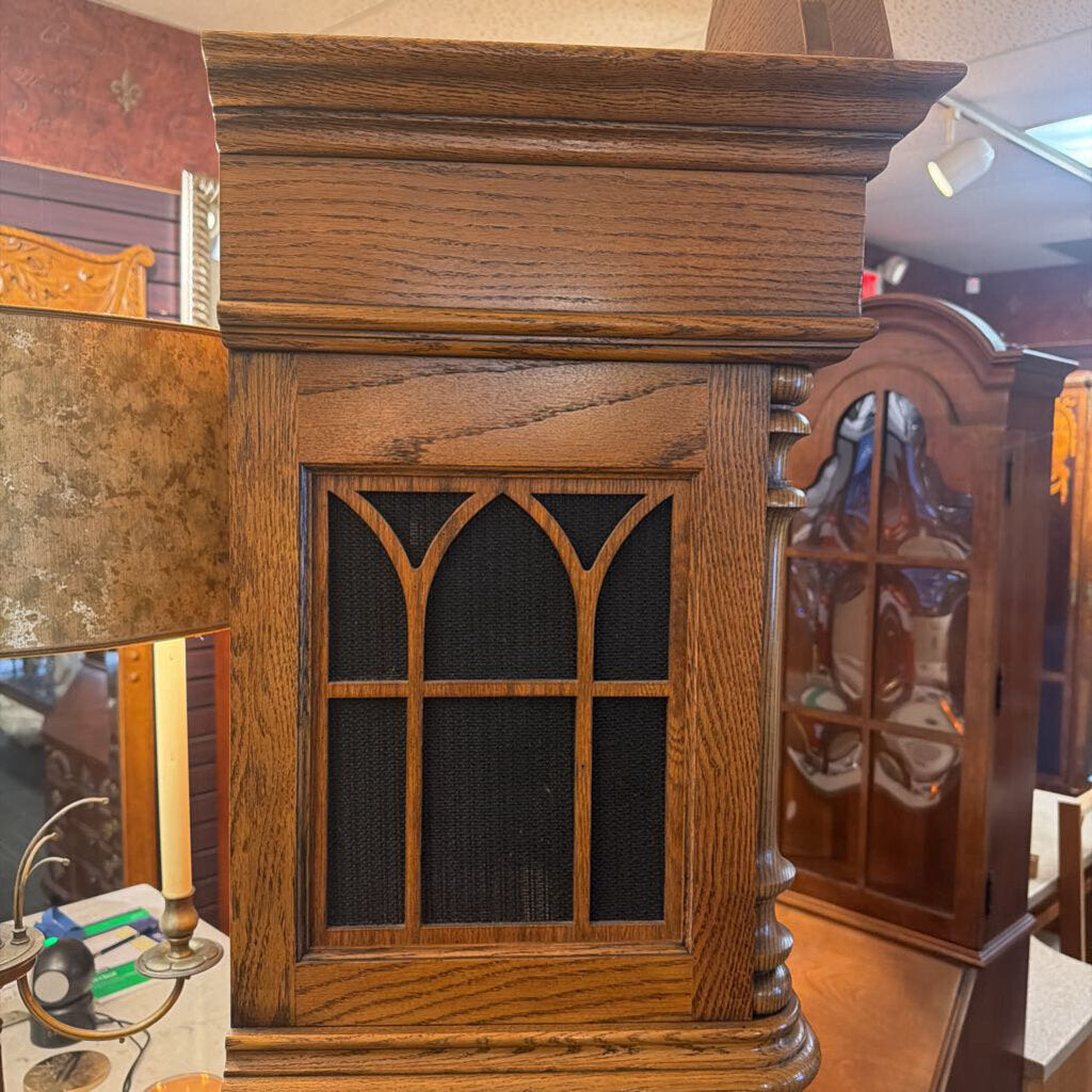 Large Oak Grandfather Clock by Howard Miller