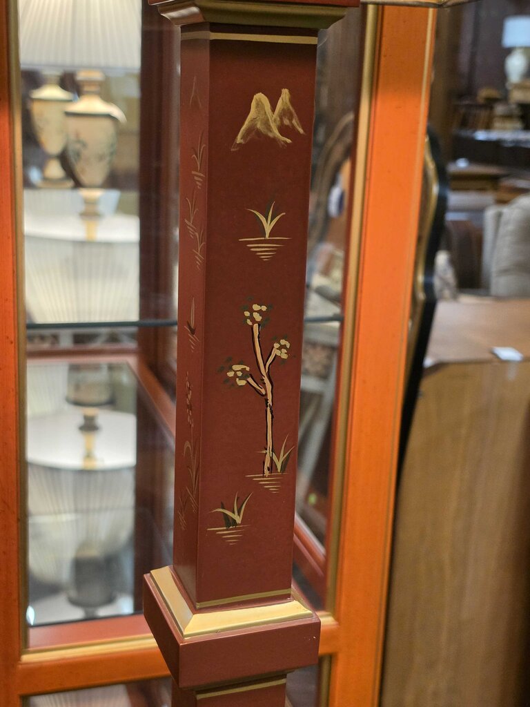 Chinoiserie Metal Base Painted Floor Lamp by Drexel