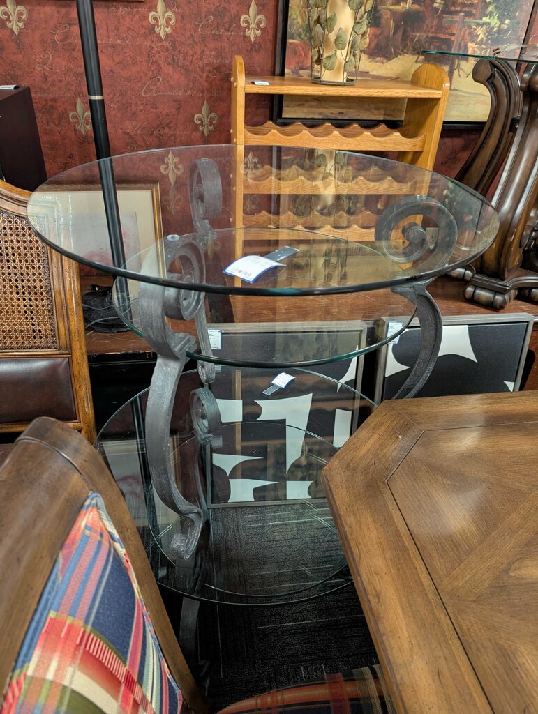 Glass Top Side Table