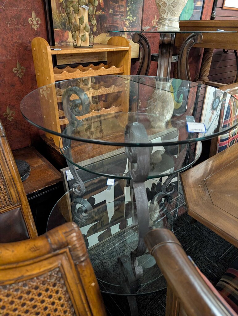 Glass Top Side Table
