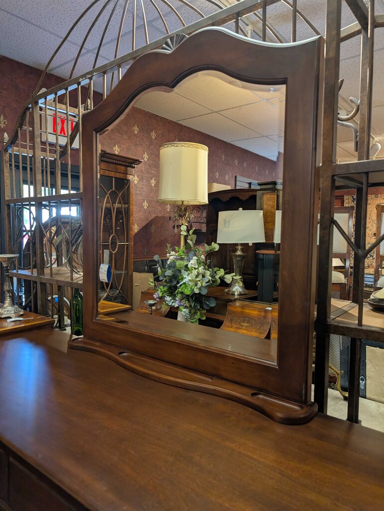 Cherry Dresser With Mirror