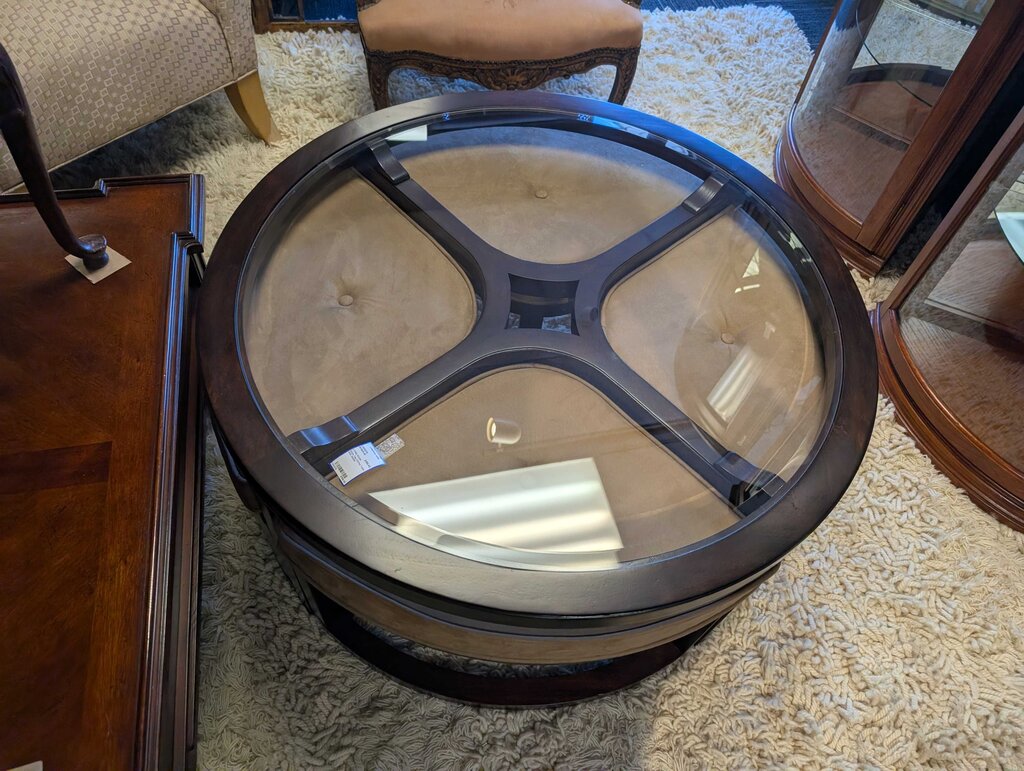 Glass Top Coffee Table With Stools