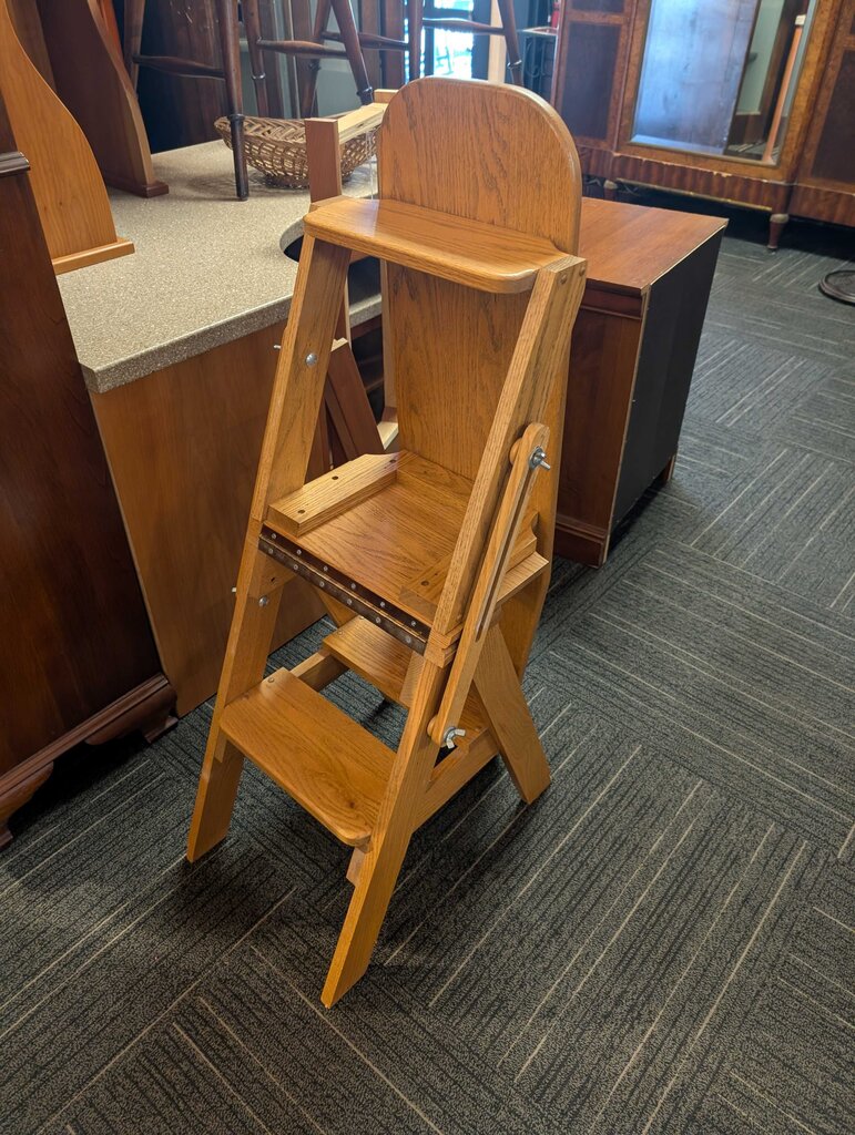 Oak Folding Stool