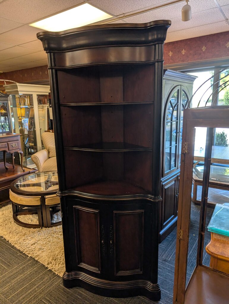 Contemporary Preston Ridge Corner Cabinet by Hooker