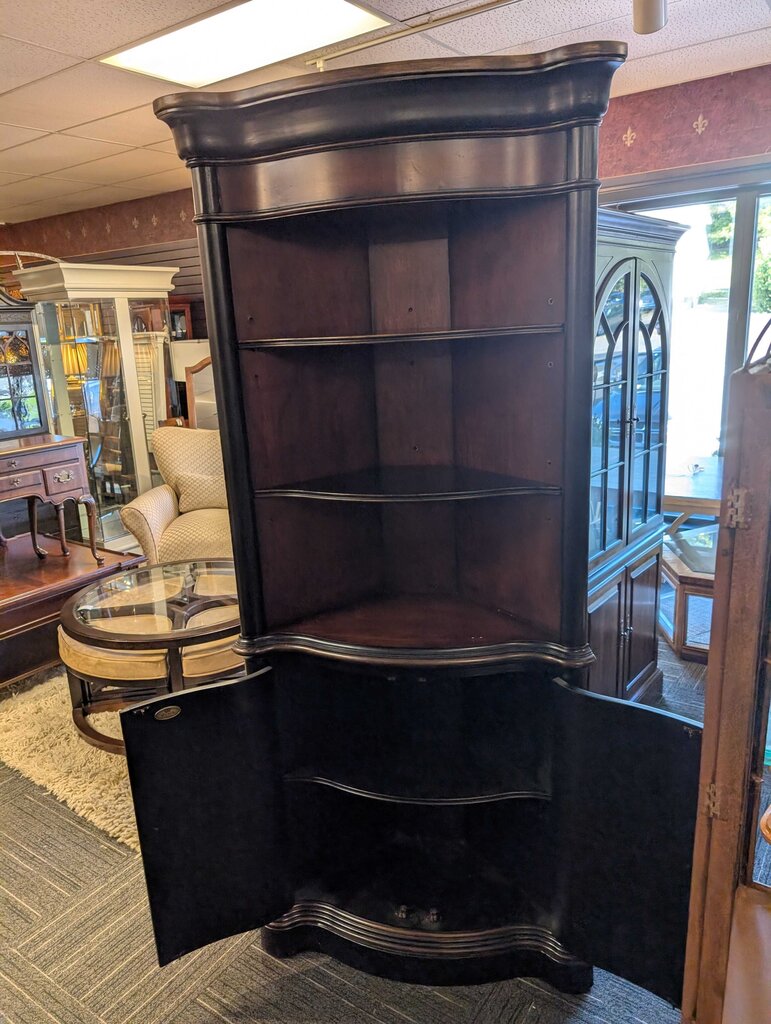Contemporary Preston Ridge Corner Cabinet by Hooker