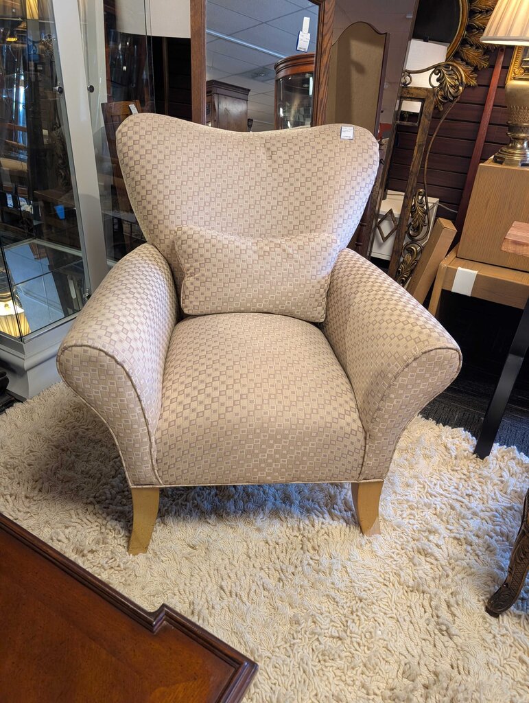 Contemporary French Wingback Chair by Grosfield