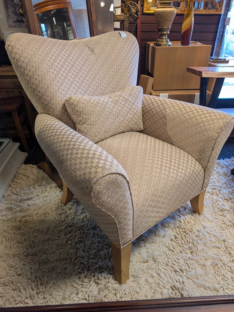 Contemporary French Wingback Chair by Grosfield