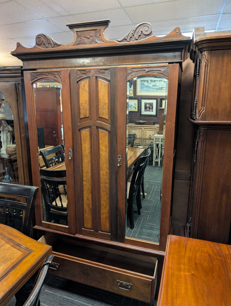 Walnut Victorian Wardrobe
