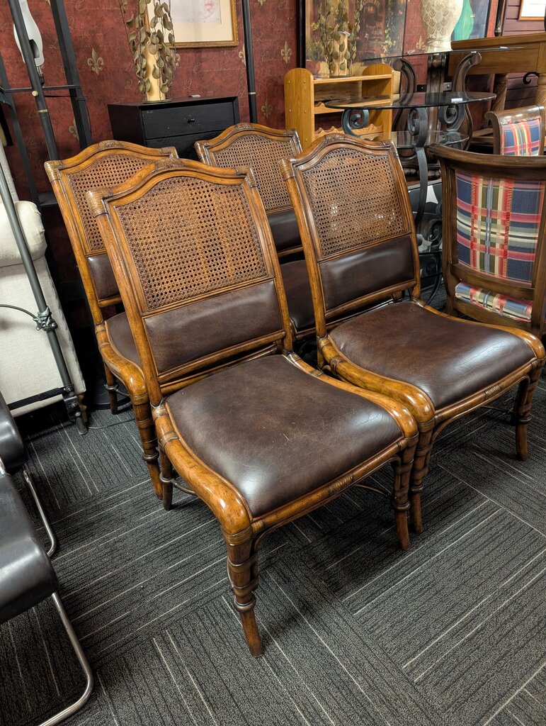 Four Bentwood Cane back Chairs By Drexel