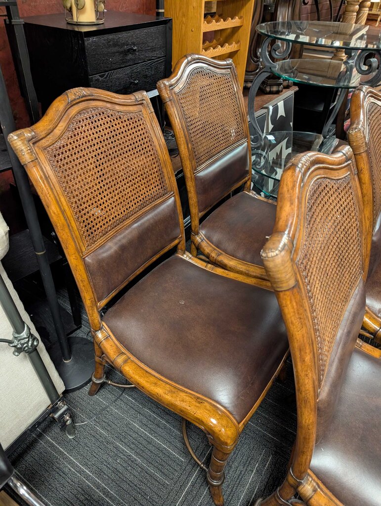 Four Bentwood Cane back Chairs By Drexel