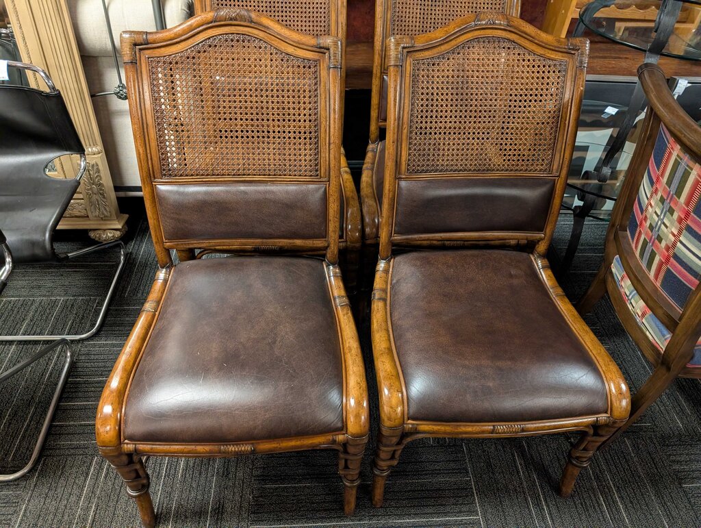 Four Bentwood Cane back Chairs By Drexel