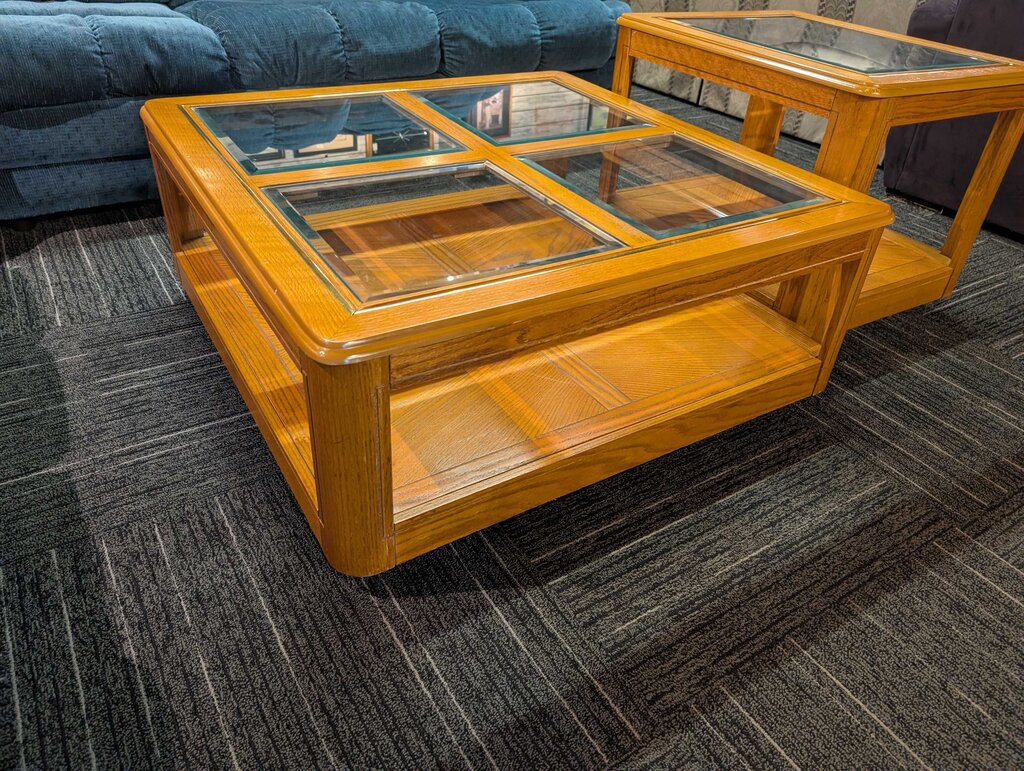 Oak Finish Coffee Table