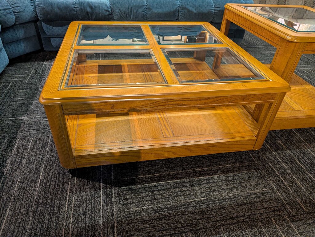 Oak Finish Coffee Table