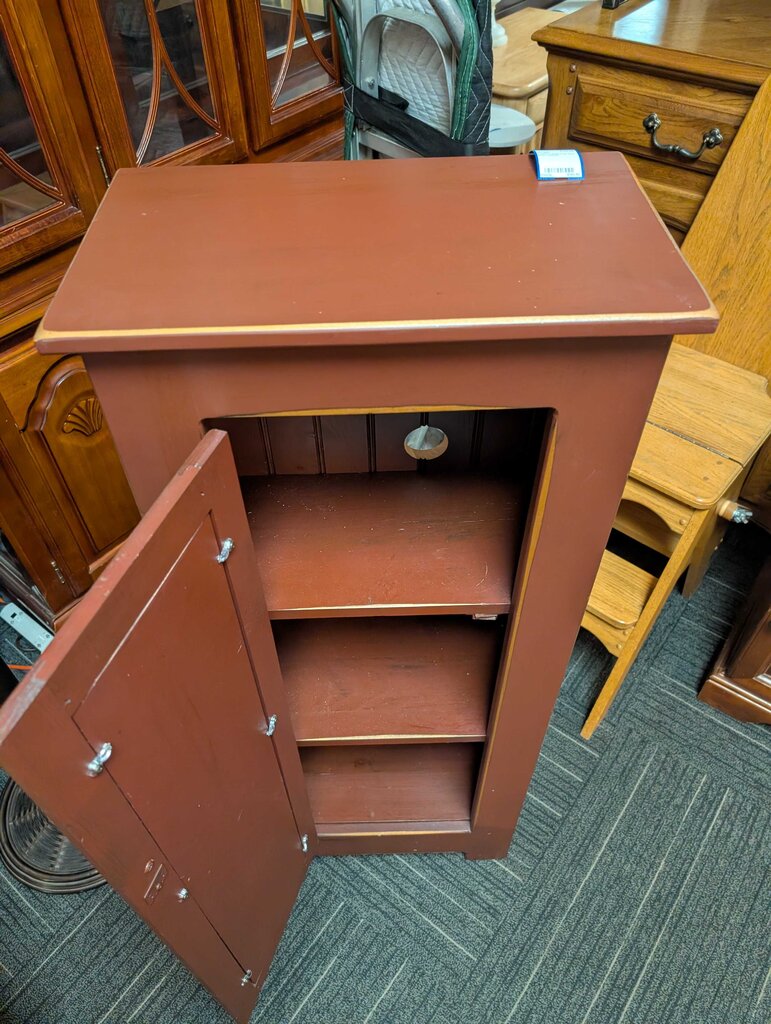 Country Solid Pine One Door Cabinet