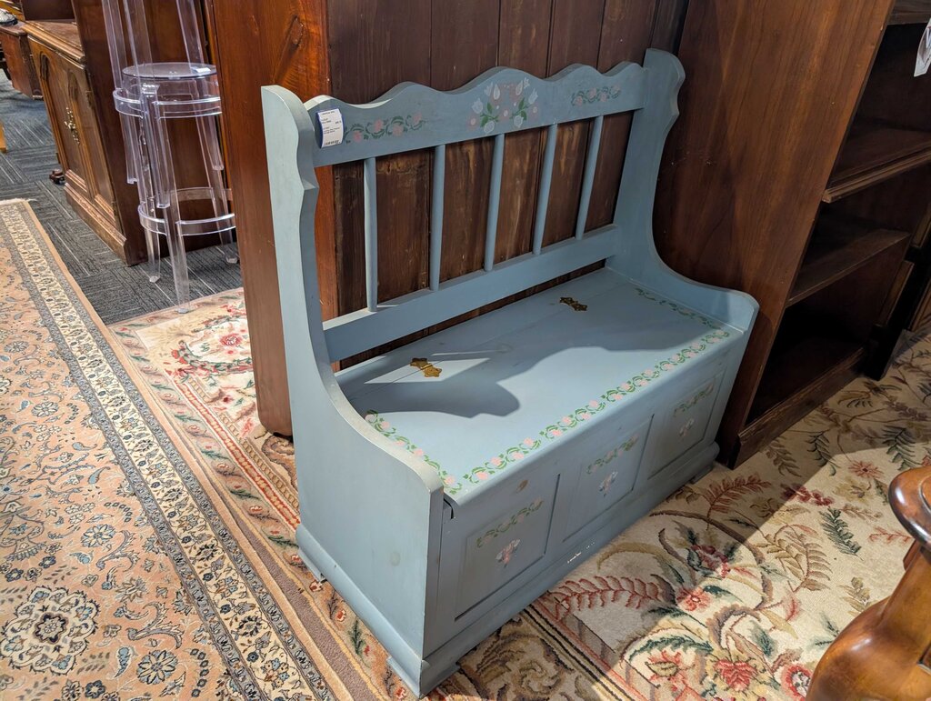Country Pine Painted Storage Bench
