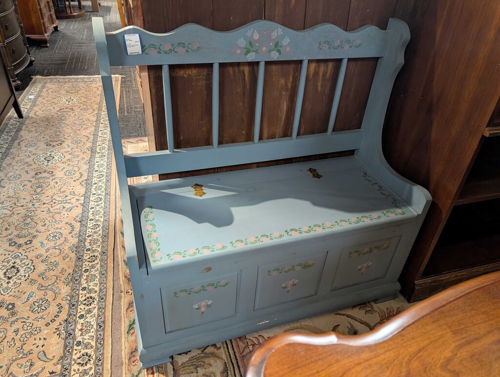 Country Pine Painted Storage Bench