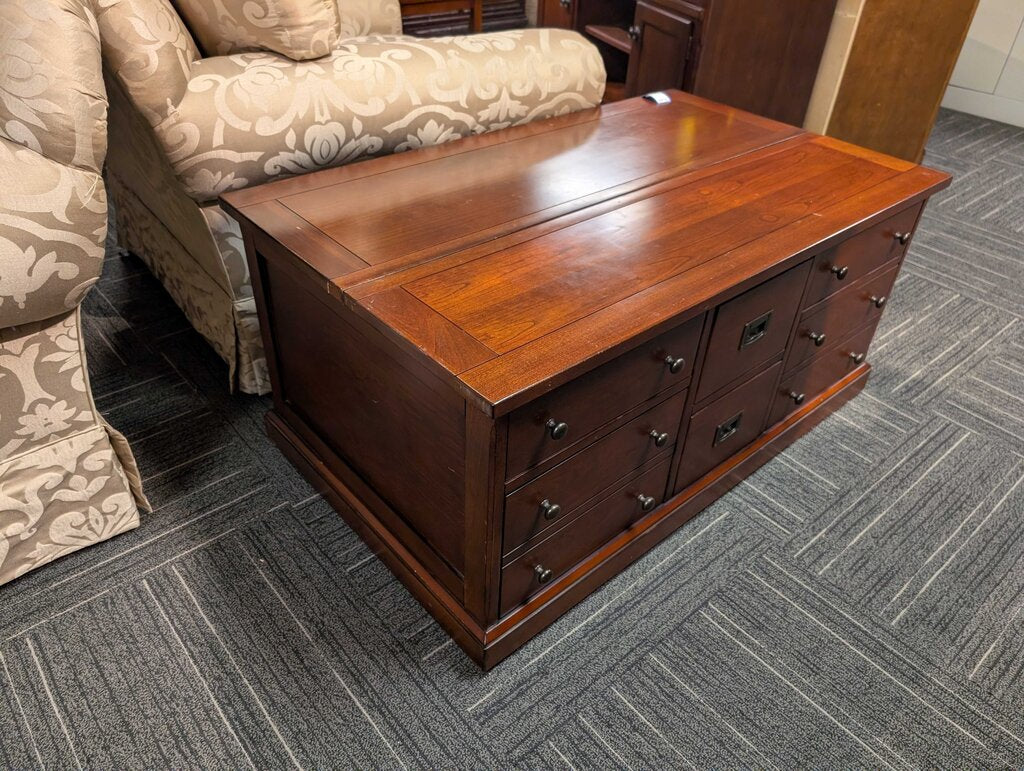 Contemporary Cherry Storage Coffee Table