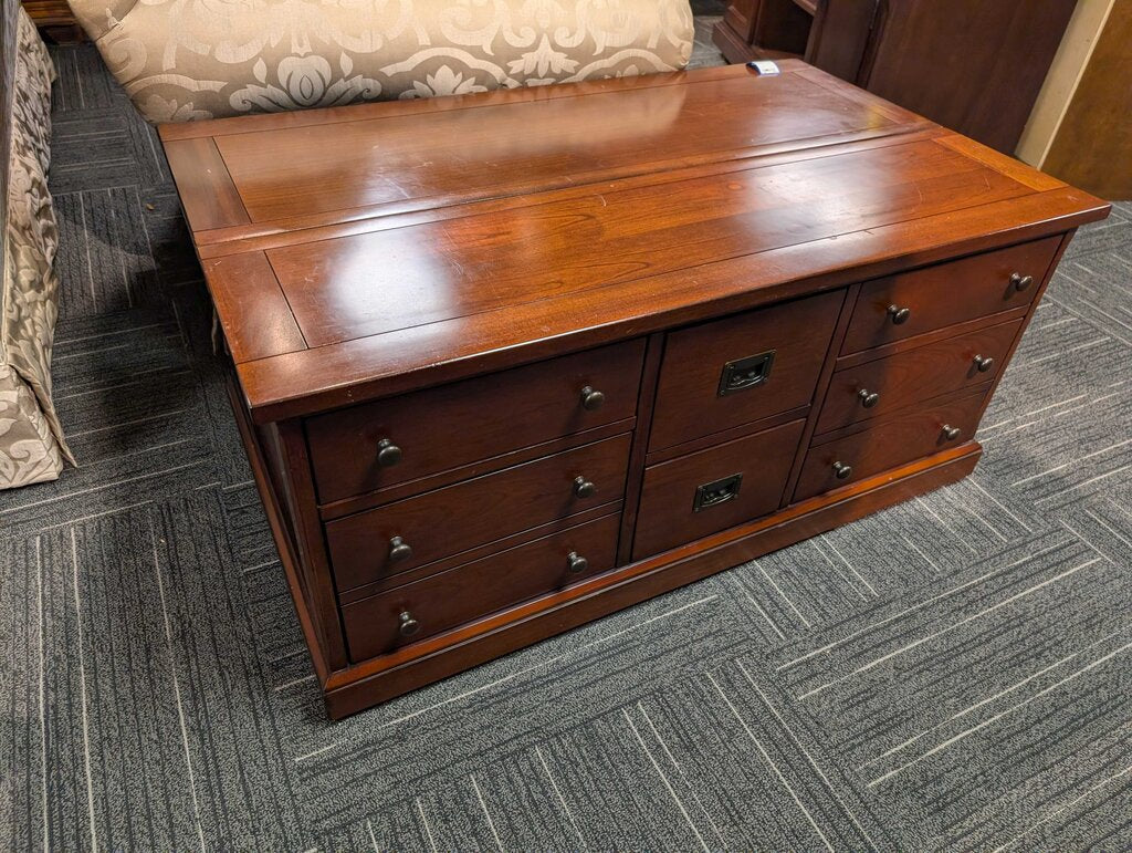 Contemporary Cherry Storage Coffee Table