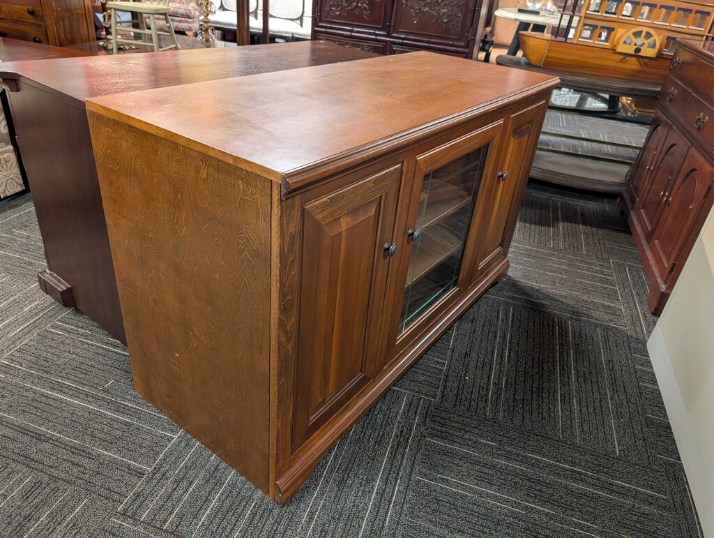 Traditional Oak Three-door Media Cabinet by Eagle Industries