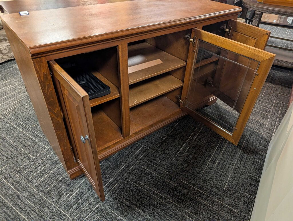 Traditional Oak Three-door Media Cabinet by Eagle Industries