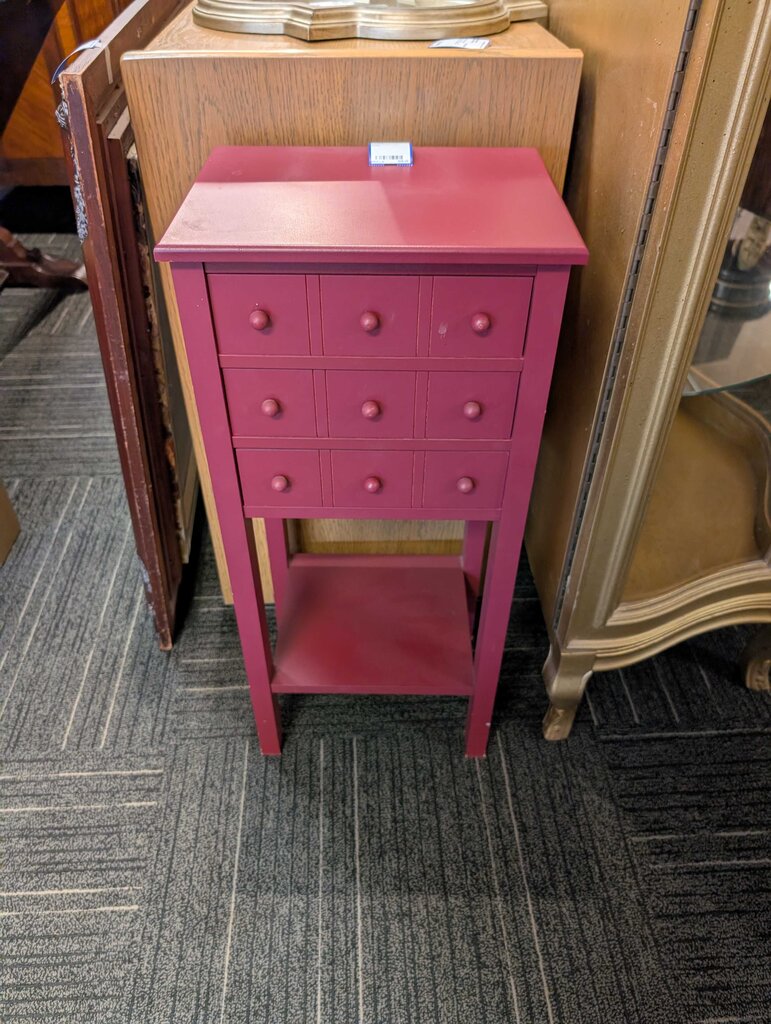 Three Drawer Red Stand