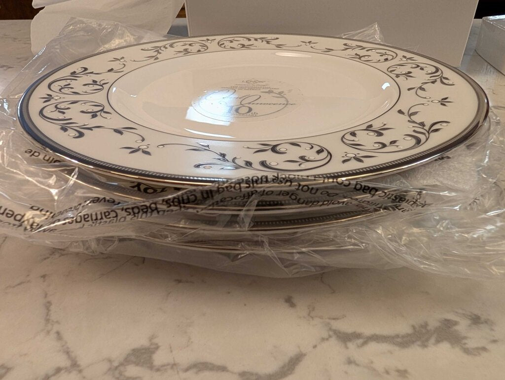 Four New Lenox 10th Anniversary Opal Innocence Plates