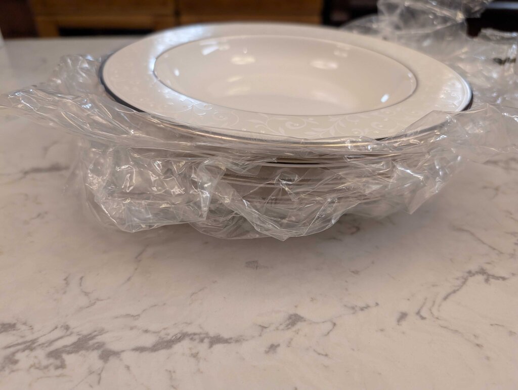 Four New Lenox Opal Innocence Bowls