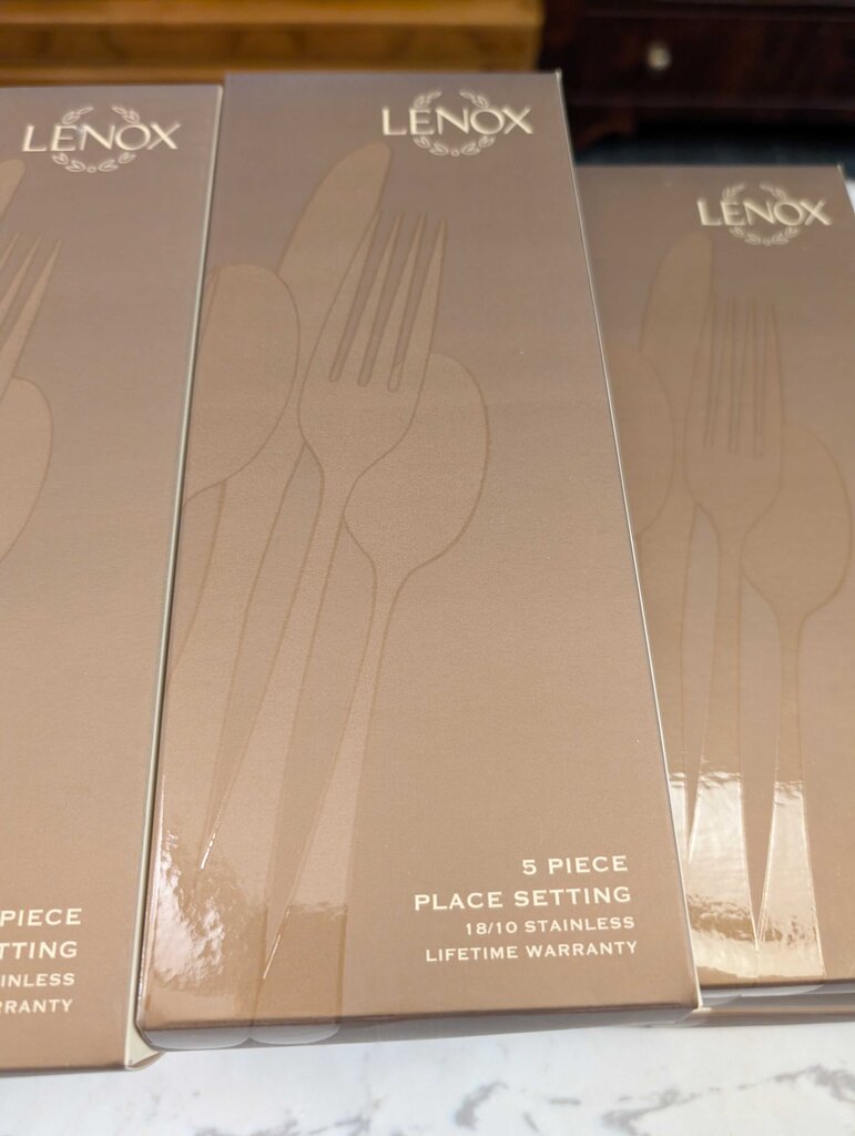 Lenox Opal Innocence 86 Piece Stainless Flatware Set