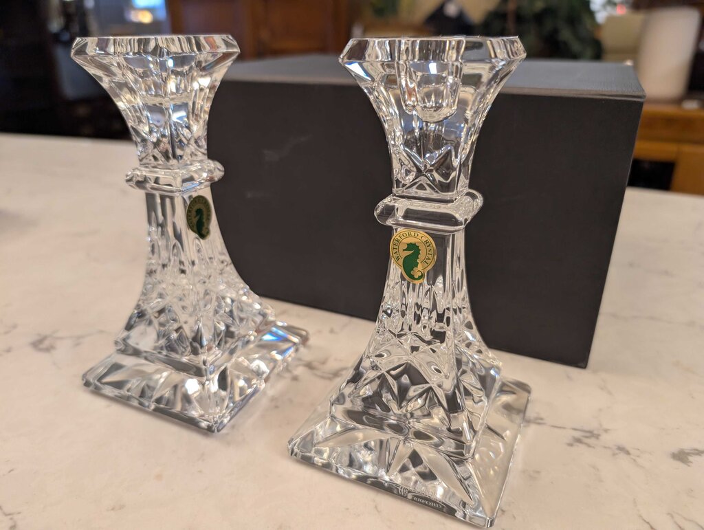Lismore 6" Waterford Crystal Candlesticks