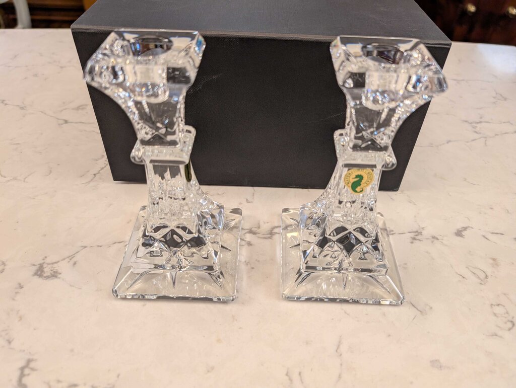 Lismore 6" Waterford Crystal Candlesticks