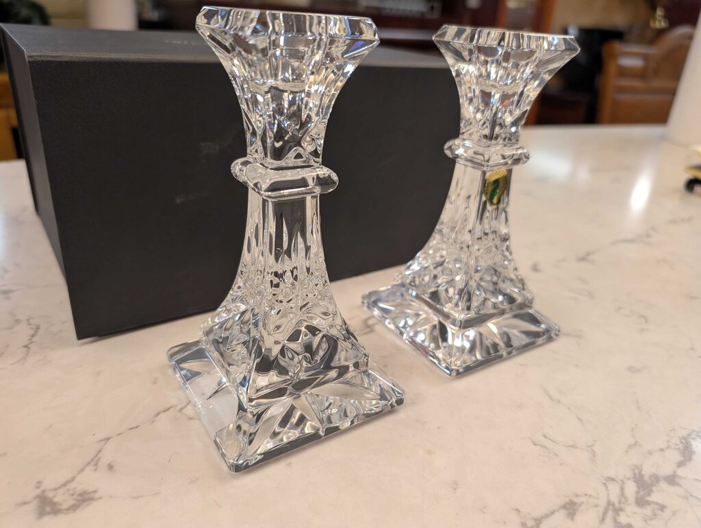 Lismore 6" Waterford Crystal Candlesticks