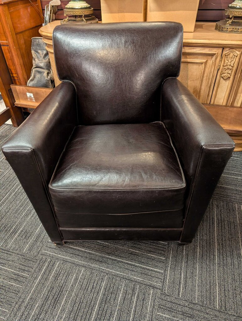 Leather Lounge Chair By Stickley