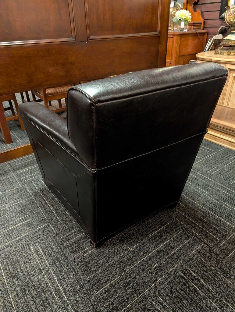 Leather Lounge Chair By Stickley