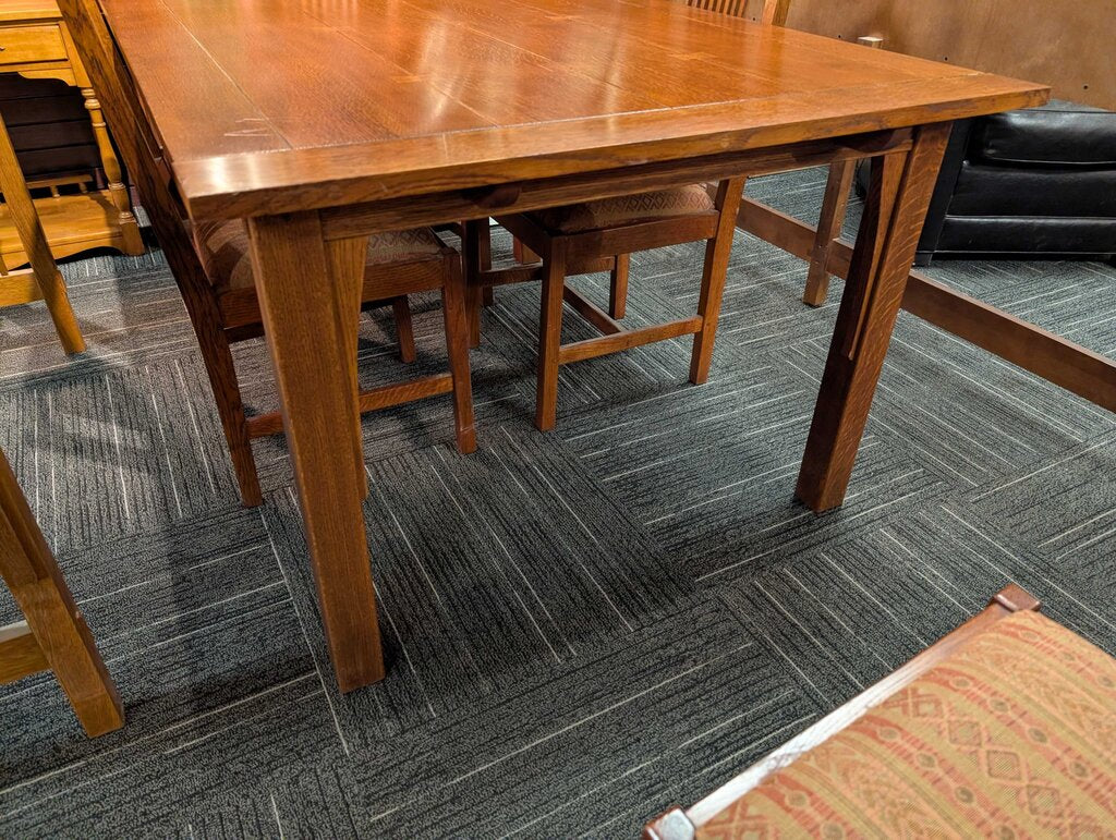 Mission Oak Table With Four Chairs By Stickley
