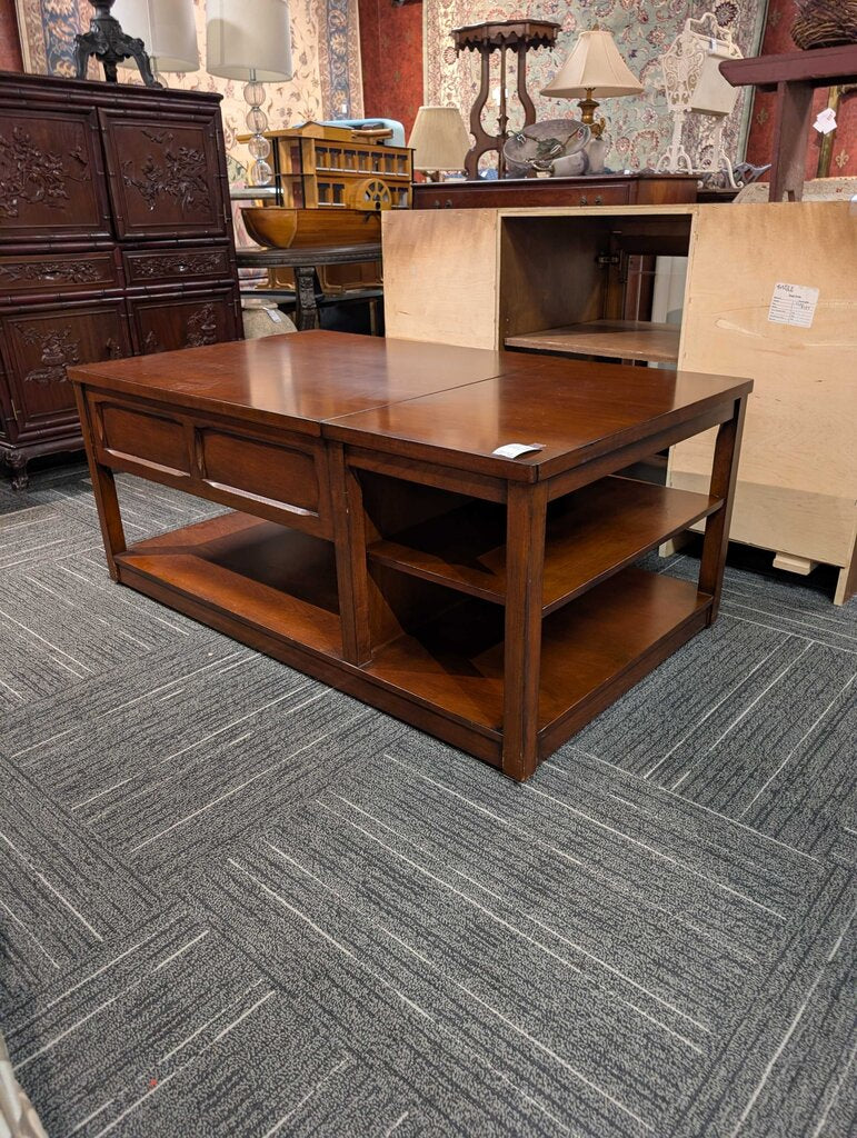 Cherry Lift-top Storage Coffee Table by Calmart International