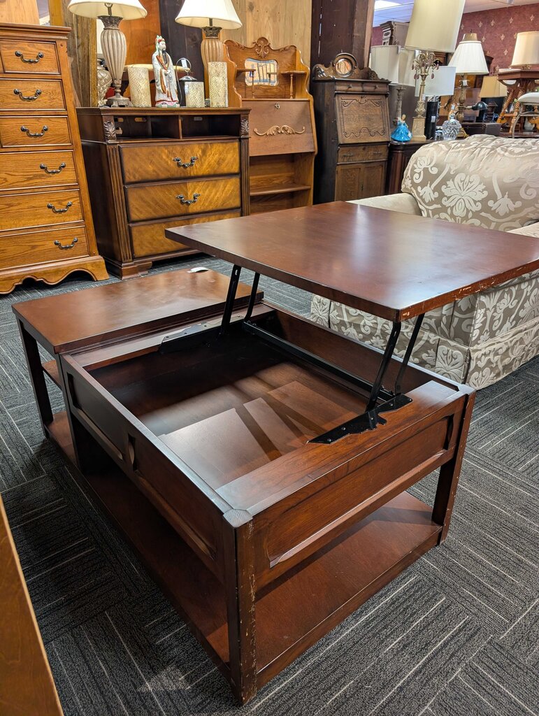 Cherry Lift-top Storage Coffee Table by Calmart International