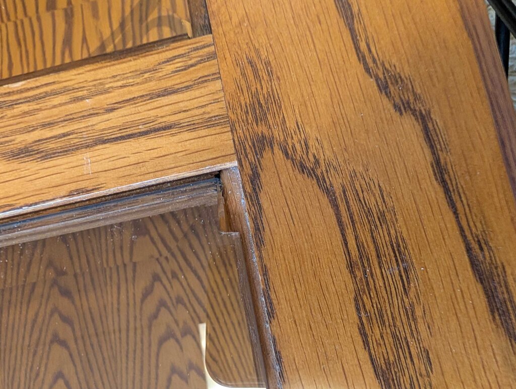 Glass Top Oak Coffee Table