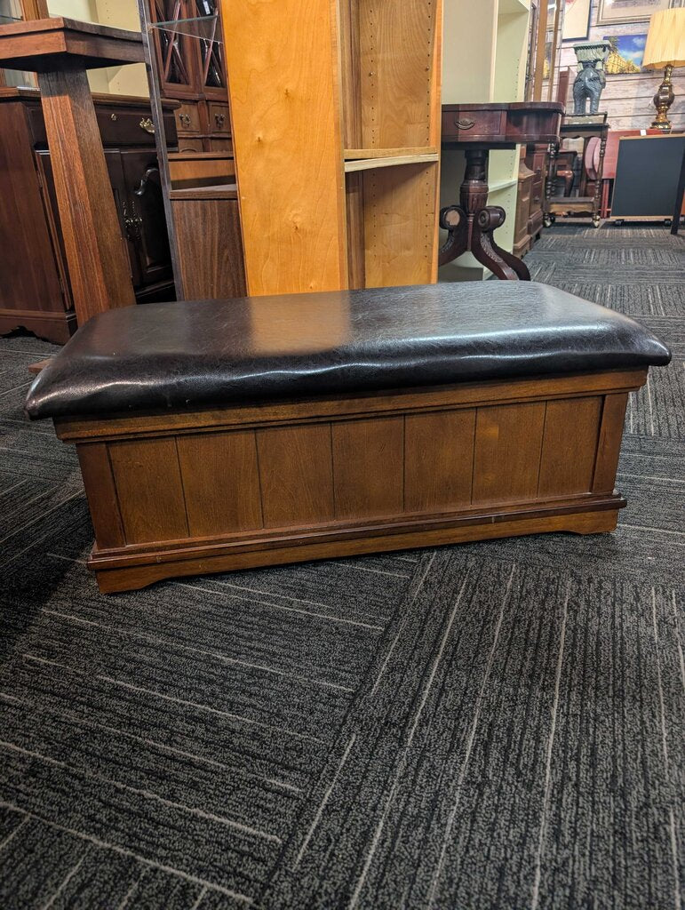 Faux Marble Coffee Table with Nesting Bench