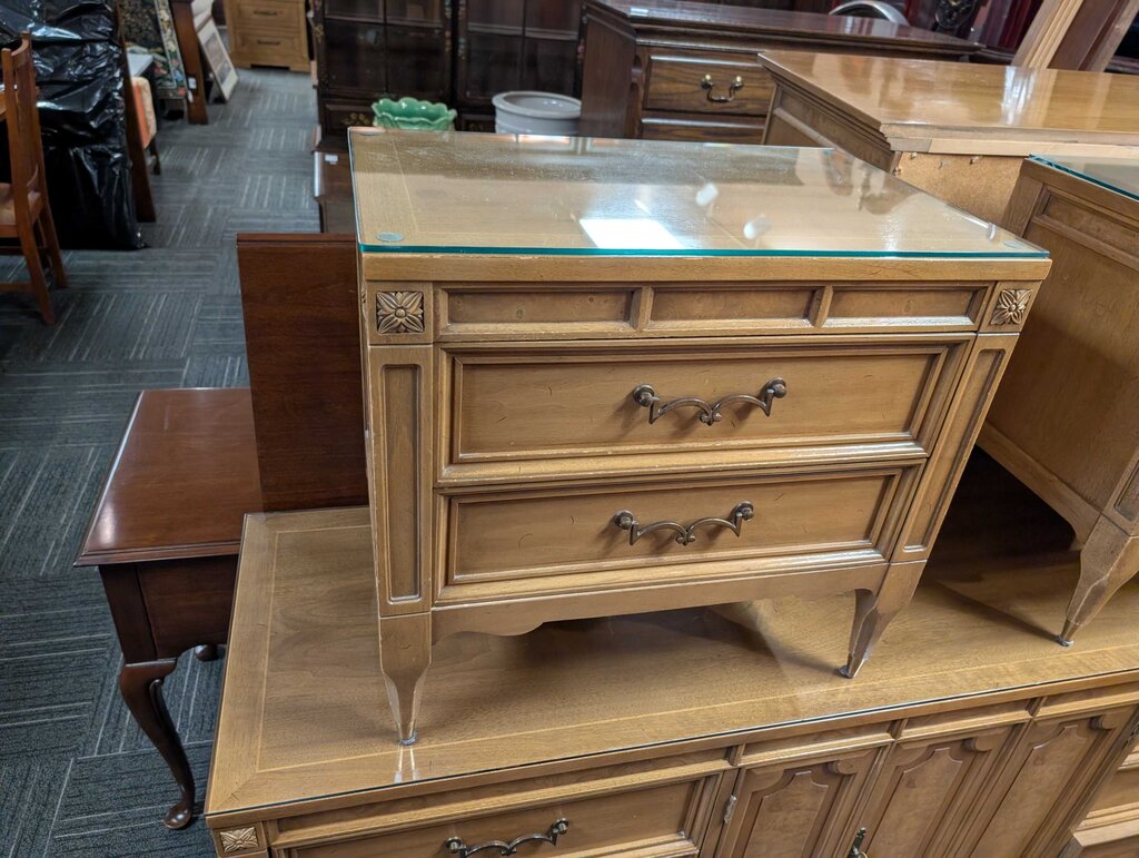 Vintage Two Drawer Nightstand