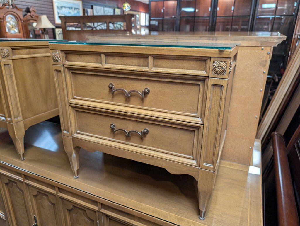 Vintage Two Drawer Nightstand