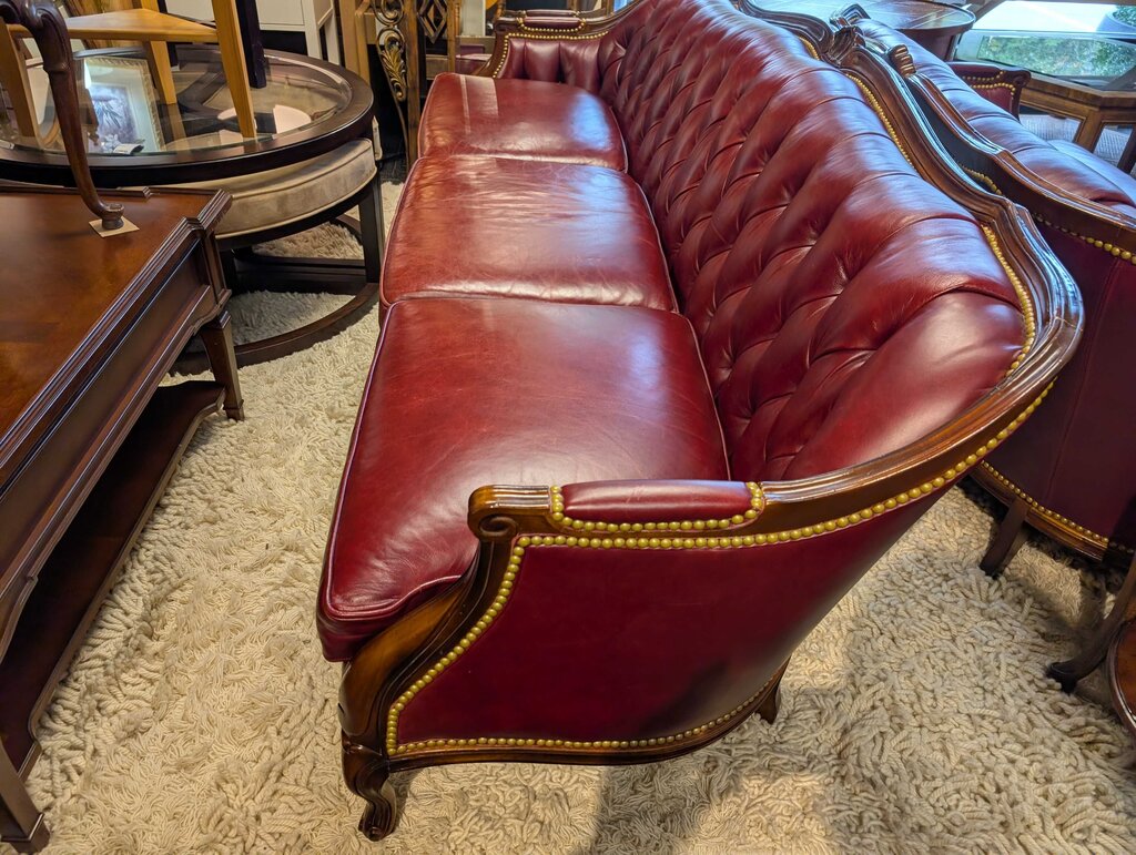 Formal Leather Tufted Sofa By Key City