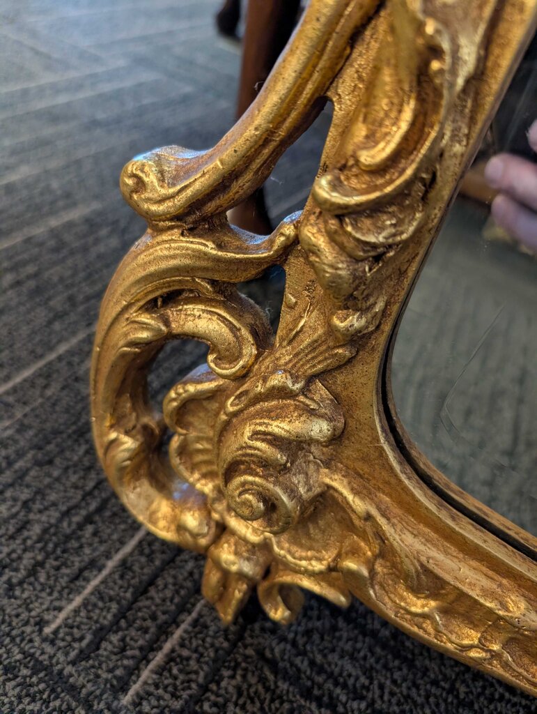 Large Designer Gold Gilded Mirror By Decorative Arts Inc