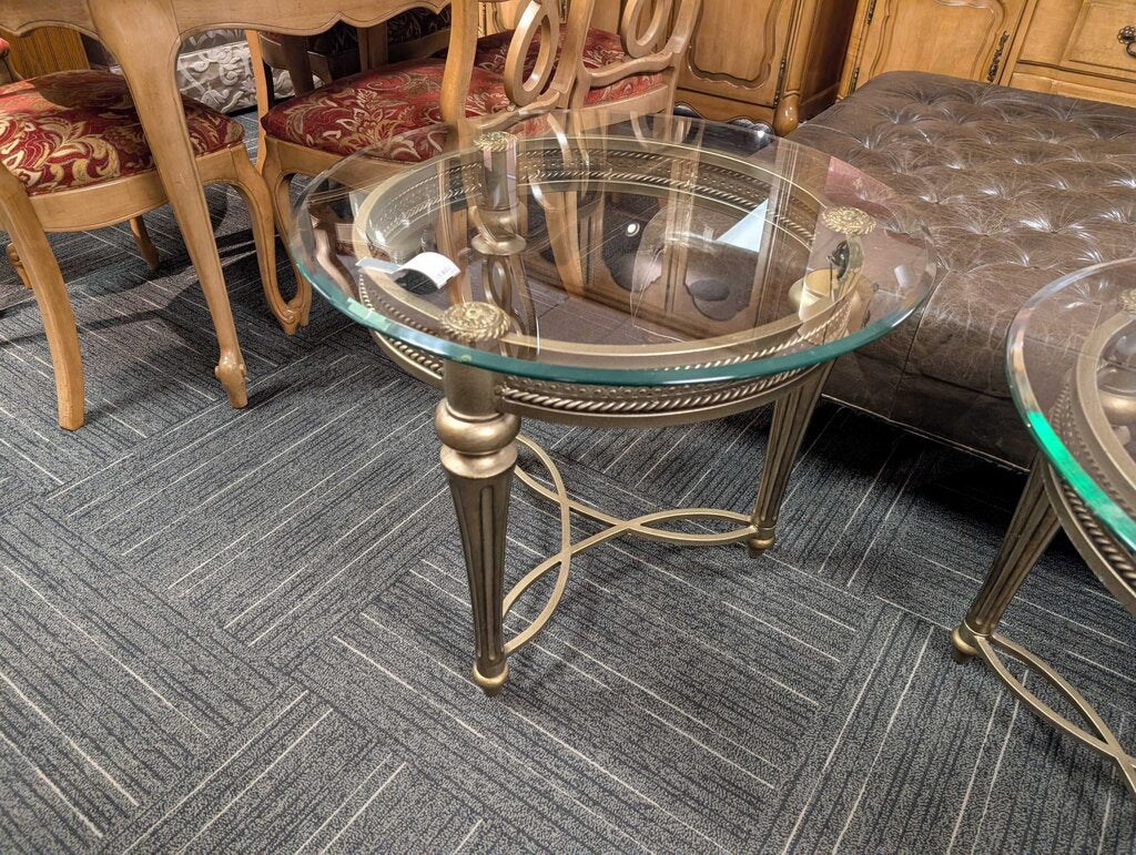 Glass Top Side Table