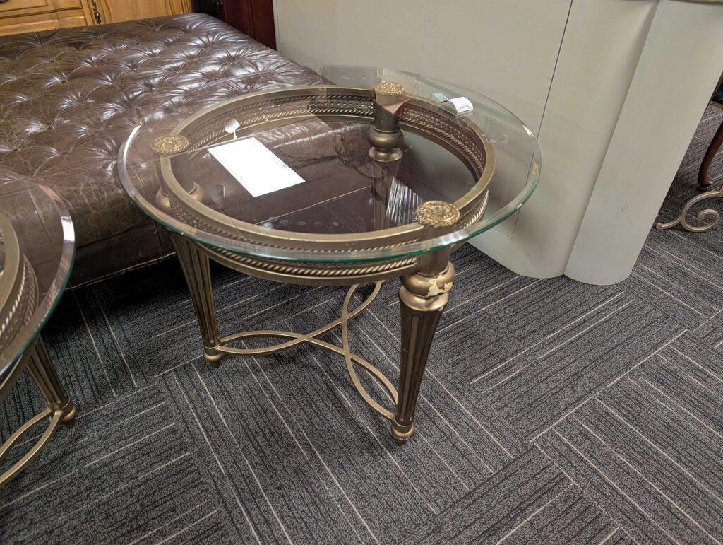 Glass Top Side Table