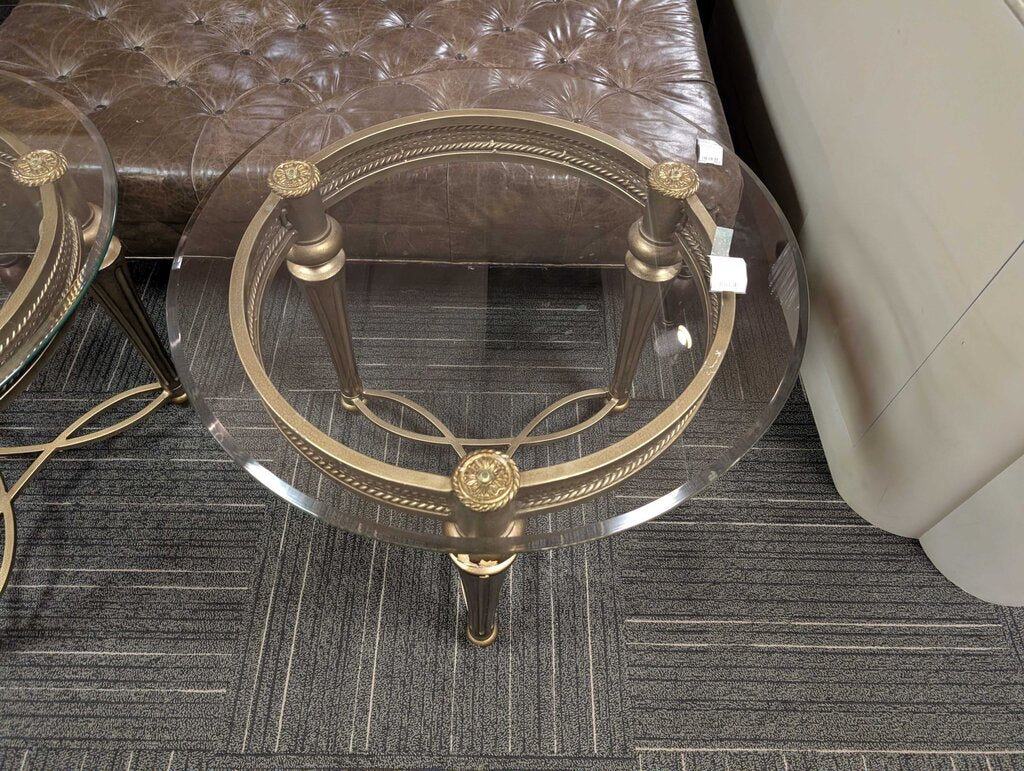 Glass Top Side Table